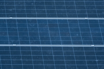 Solar cells farm on the roof.Solar panels background.Photovoltaic modules for renewable energy.Save the earth and the energy with good environment concept.