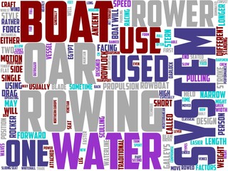 rowing typography, wordcloud, wordart,