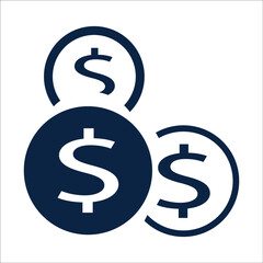 Coin investment or money icon