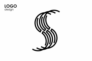 abstract letter S logo design