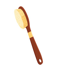 Bath house sauna brush icon. Item for pleasure and relaxing.  illustration of steam bath accessory