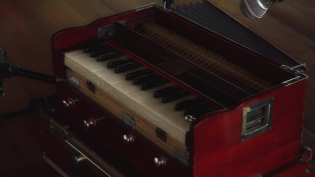 keyboard ethnic Indian instrument harmonium