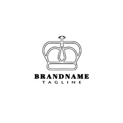 crown logo cartoon icon design template black isolated vector illustration