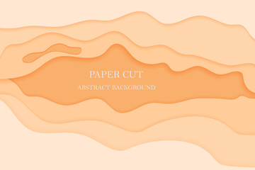 Paper cut river and fish.Top view of the water stream and shore .Nature and environment conservation creative idea concept.Vector illustration.