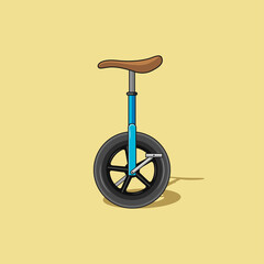Unicycle cartoon vector graphics © Lissetia