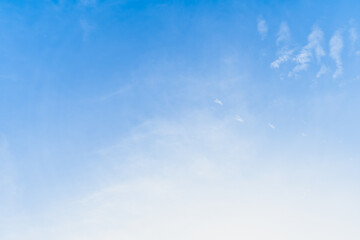 Fototapeta na wymiar Blue sky and bright clouds at Jeju Island, Korea