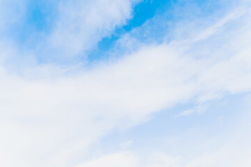 Blue sky and bright clouds at Jeju Island, Korea