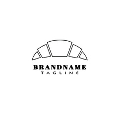 bread cartoon logo icon design template black isolated vector