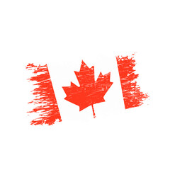 flag of Canada grunge style