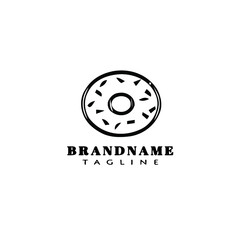 bread cartoon logo icon design template black isolated creative illustration