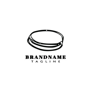 bread cartoon logo icon design template black isolated vector creative