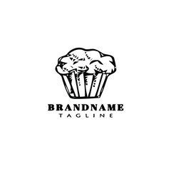 bread cartoon logo icon design flat black isolated vector illustration