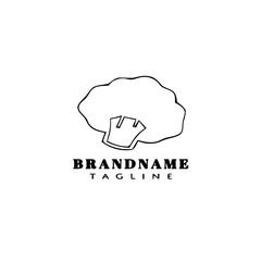 broccoli logo cartoon icon design template black isolated vector