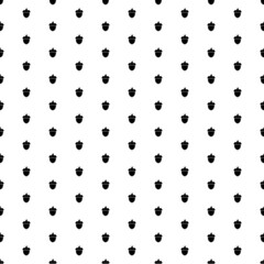 Square seamless background pattern from black acorn symbols. The pattern is evenly filled. Vector illustration on white background