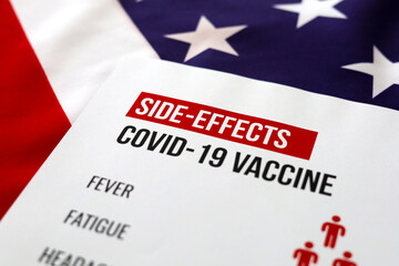 Fototapeta na wymiar Side Effects Covid Vaccine