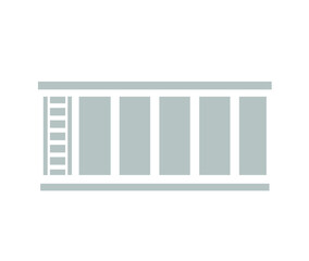 Roll off open top dumpster icon - construction dumpster  - moving dumpster