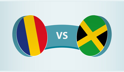 Romania vs Jamaica, team sports competition concept.