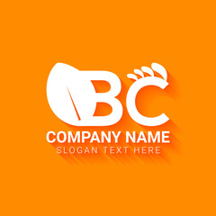 creative letter BC logo design template, Initials logo, minimalist logo, flat logo design