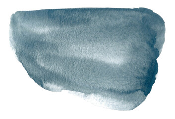 Abstract gray watercolor shape isolated on white background