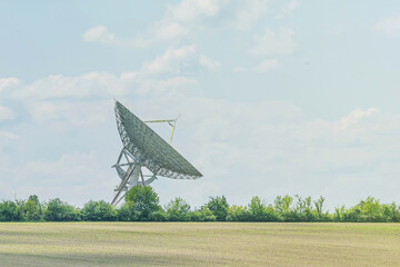 Old radio telescope for international communications and space research