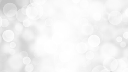 Abstract white bokeh blurred background with copy space for text  in Christmas holiday isolated on white background , wallpaper illustration  © NARANAT STUDIO