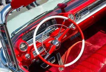 Deurstickers  red convertible interior  © danimages