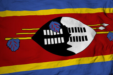 Eswatini flag in 3D rendering