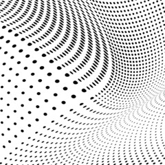 Abstract halftone wave dotted background