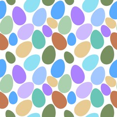 Seamless Easter pattern with eggs 
