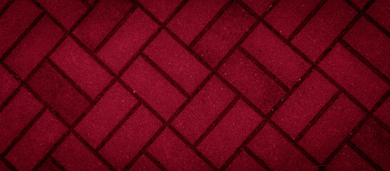 red paving stones with visible details. background or texture