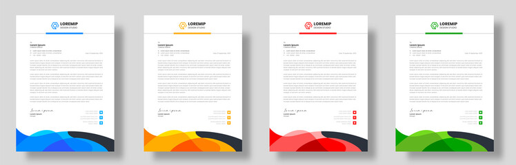 corporate modern business letterhead design, business letterhead, business letter head design.