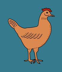 chicken animation, children's coloring pagesа