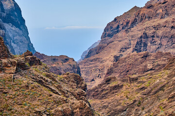 Masca the village the gorge in Teno Mountains on Tenerife the Canary Island Spain