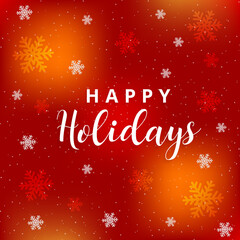 Fototapeta na wymiar Happy holidays card vector on christmas background.