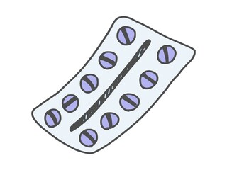 pill packaging simple drawing sketch doodle picture