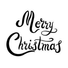 Hand drawn Marry Christmas lettering. New year lettering. Vector illustration is suitable for cards, postcards, banners, posters, congratulations.