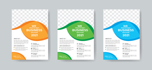 Business flyer template vector design, Flyer Template Geometric shape used for business layout design Template 