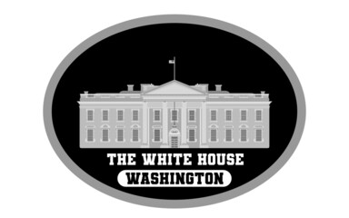 white house united states america president. flat