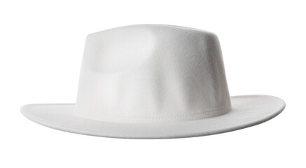 Stylish hat isolated on white. Trendy headdress