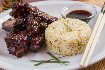 Chinese Food rice with pork