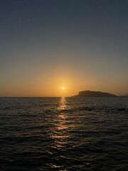 sunset in the sea