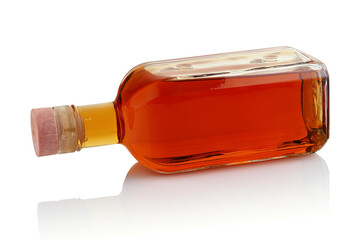 A bottle with a strong alcoholic drink