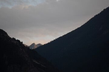 sunrise in the mountains