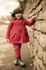 little child playing in the park