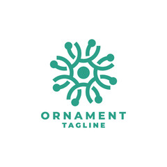 Obraz premium beautiful mandala for salon, spa, beauty brand, florist, boutique and other business with a beauty feminine theme. ornamental logo vector template.