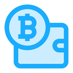 bitcoin wallet icon illustration