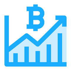 bitcoin analytics icon illustration