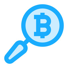 bitcoin search icon illustration