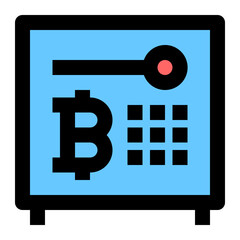 bitcoin security icon illustration