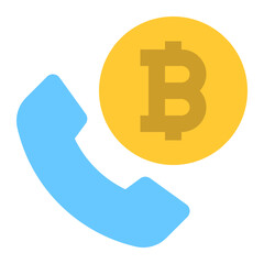 bitcoin call icon illustration
